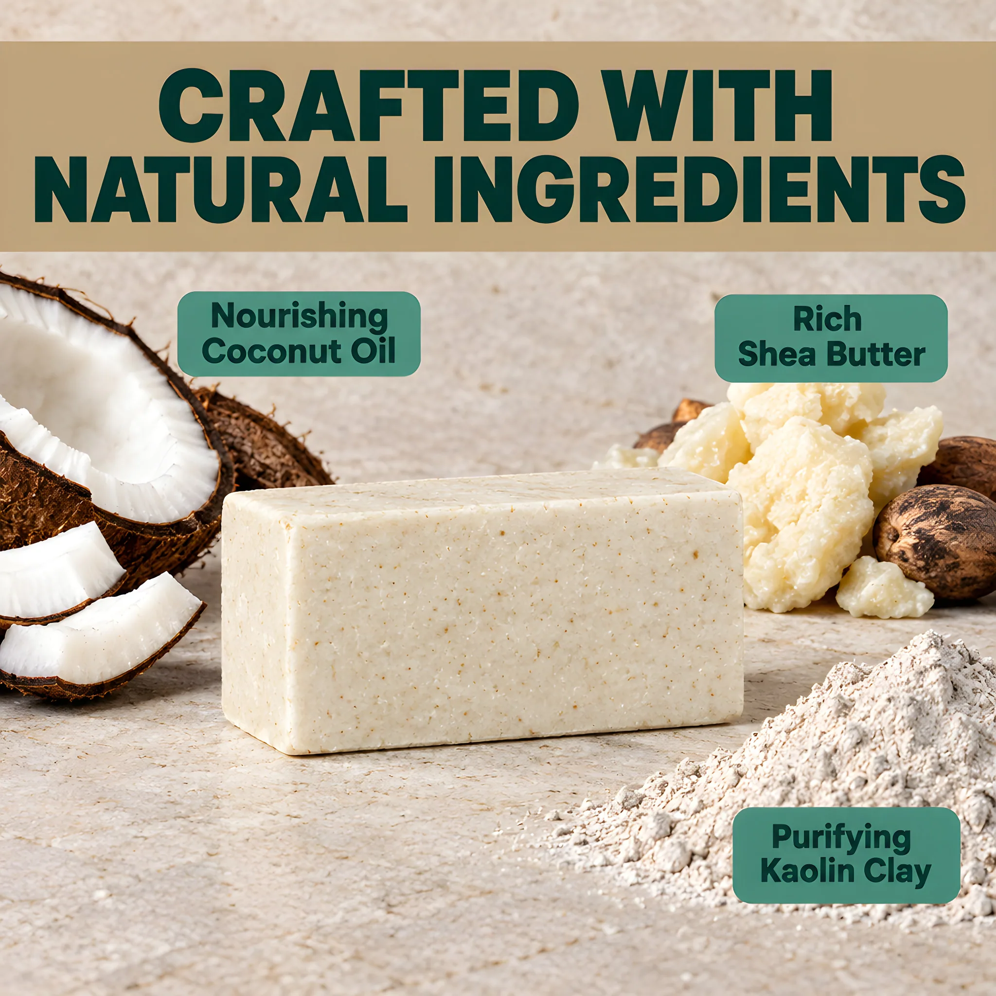 Dr. Squatch Natural Men’s Bar Soap - Cold Process Body Soap Bar (5 oz, 3-Pack), ingredients and nutrition panel