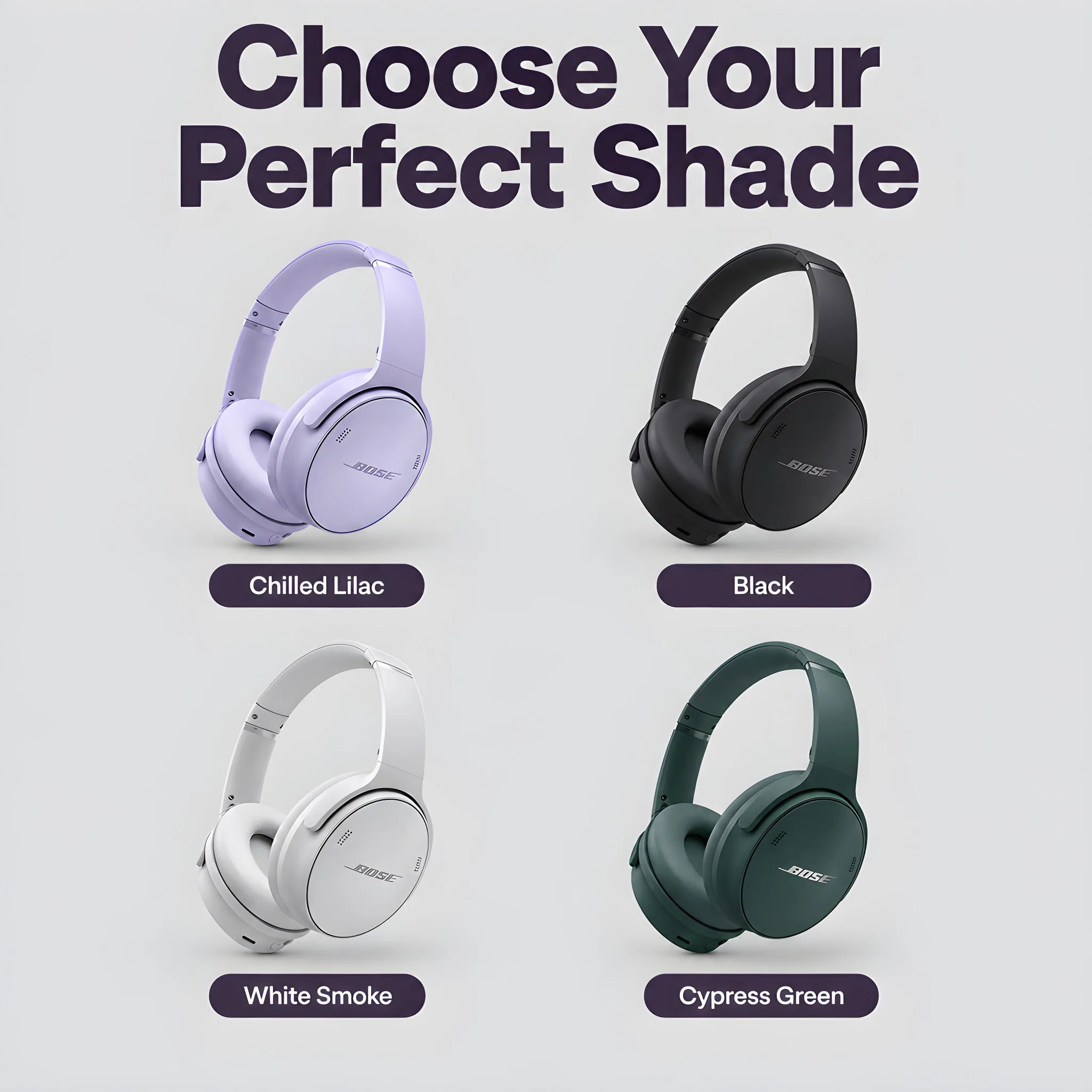 QuietComfort Bluetooth Headphones, Wireless Headphones with, grid of the available variants